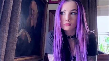 Goth Teen Squirts on Step Brother's Cock